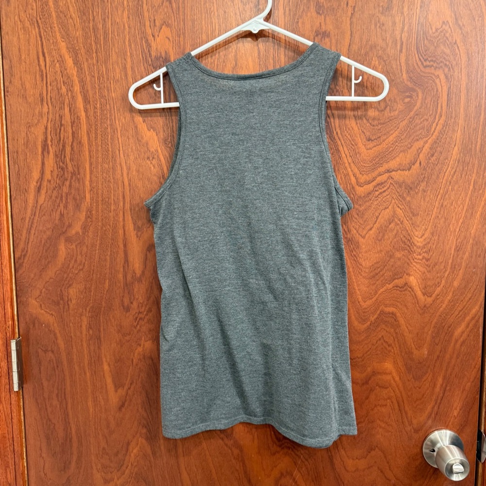Mossimo Gray Tank Top Medium Sleeveless Cutout Casual Summer Comfy Activewear - Picture 3 of 7